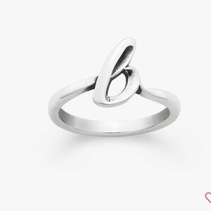 James Avery Silver Script Initial Ring